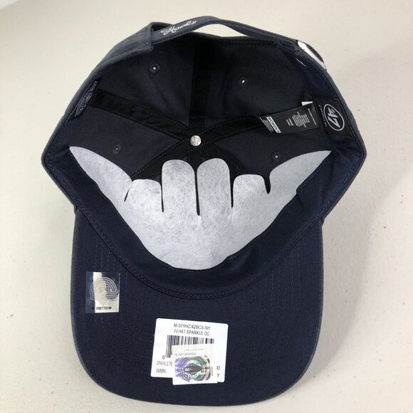 Corpus Christi Hooks Hat Cap Navy Sparkle Logo Womens 47 Clean Up MiLB New NWT - Picture 8 of 12